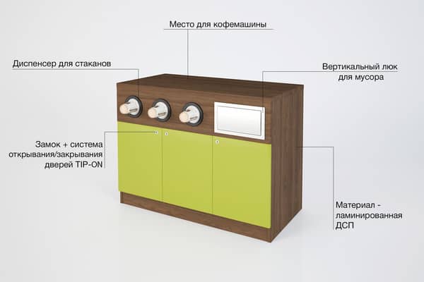 диспенсер для стаканов врезной